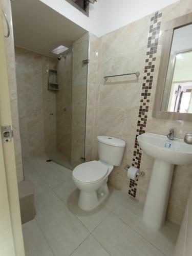 Koupelna v ubytování Hotel Palermo Sincelejo