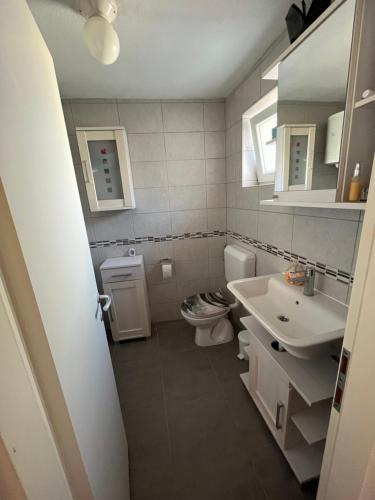 een badkamer met een toilet en een wastafel bij Nautica in Murter