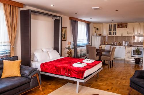 Kuchyň nebo kuchyňský kout v ubytování Petrov konak - apartman Aleksandra