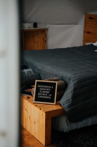 Voodi või voodid majutusasutuse Domo Pajcha, Samaipata Glamping toas