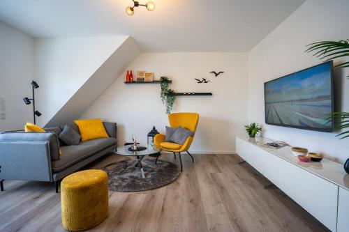 Μια τηλεόραση ή/και κέντρο ψυχαγωγίας στο Apartment Gezeiten
