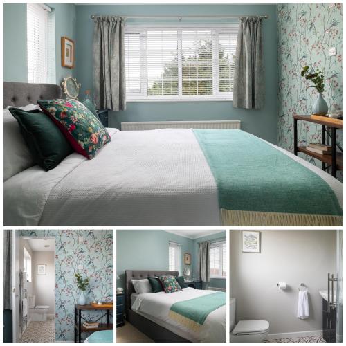 a bedroom with a bed and a window at Crookes House in Weston-super-Mare