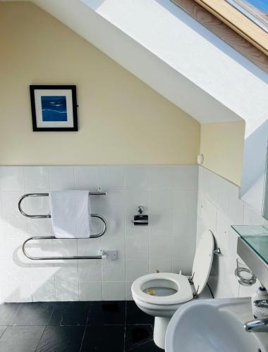 a bathroom with a toilet and a sink at No. 6 Corran Meabh in Lahinch
