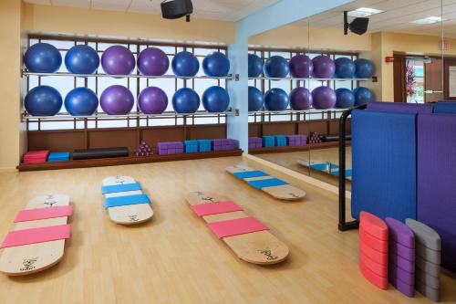 a room with skateboards on the floor in a gym at Marriott's Maui Ocean Club - Lahaina & Napili Towers in Lahaina
