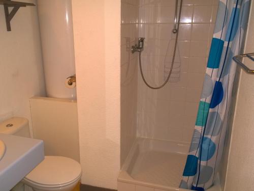 a bathroom with a shower and a toilet at Appartement Saint-François-Longchamp, 2 pièces, 4 personnes - FR-1-635-9 in Saint-François-Longchamp