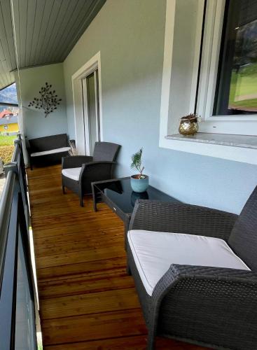 Zona de estar de Ferienwohnung Unterlerchner