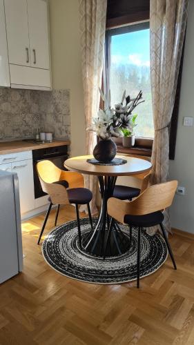 Kuchyň nebo kuchyňský kout v ubytování MS Apartman