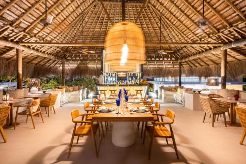 A restaurant or other place to eat at Hotel Agua Baru by Mustique
