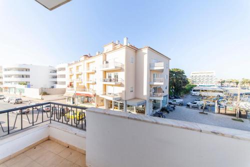 an apartment balcony with a view of a street at Vasco Da Gama Apartments in Lagos
