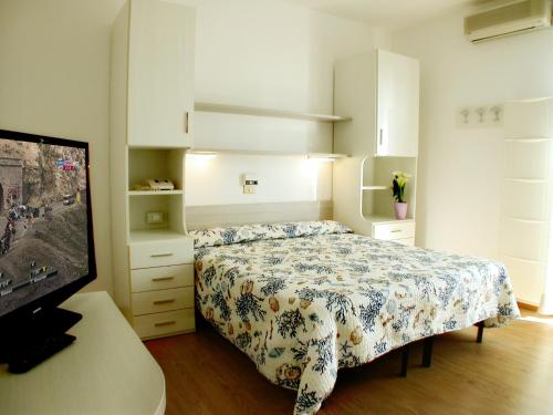 TV a/nebo společenská místnost v ubytování Albergo Aquila