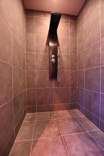 La salle de bains est pourvue d'une douche murale et d'un sèche-cheveux. dans l'établissement SECRET33, à Floirac