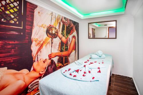 Irem Garden Hotel & Apartmentsにあるベッド