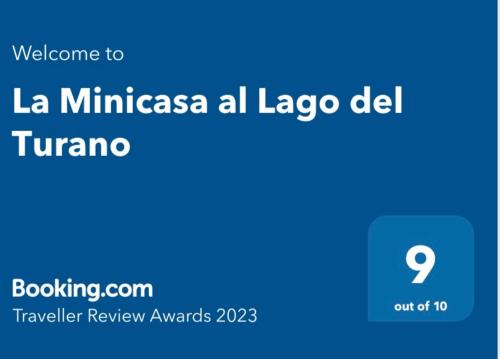 Sertifikat, penghargaan, tanda, atau dokumen yang dipajang di La Minicasa al Lago del Turano