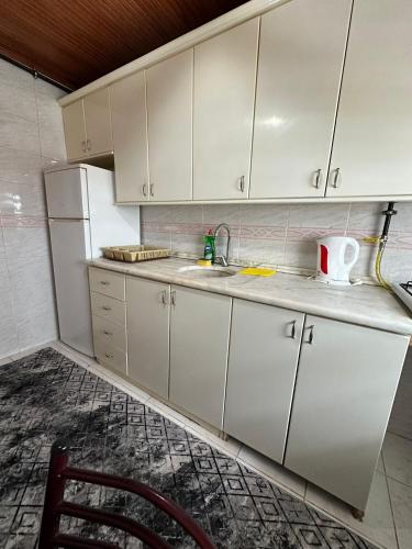 Kuchyň nebo kuchyňský kout v ubytování GÖKTÜRK APART