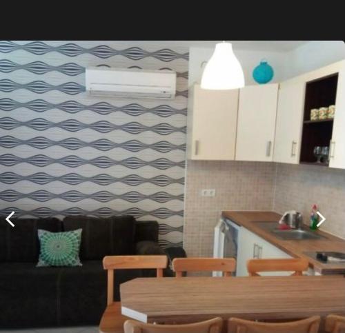 Kuchyňa alebo kuchynka v ubytovaní Blue Star 3 Wellness Apartman Siófok