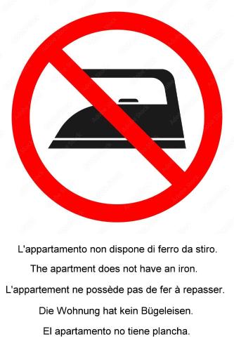 a prohibiting sign with a toaster on it at Ca' Malatin in Venice