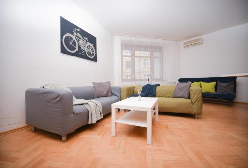 Colorful apartment in the city center