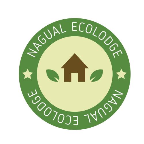 a green circular logo with a house in the middle at Nagual B&B - Airport Shuttle in Tristán Suárez