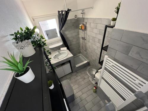 Koupelna v ubytování Residence Riviera