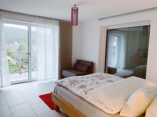 Postel nebo postele na pokoji v ubytování N1 Standalone House Baden
