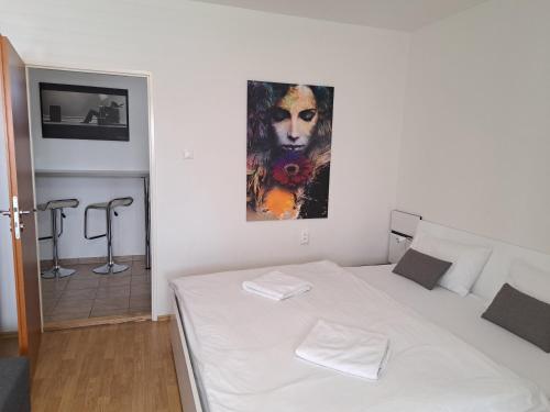Postel nebo postele na pokoji v ubytování Apartmány EMMA