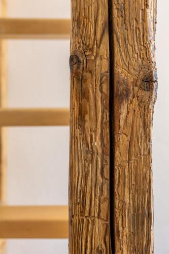 a close up of a wooden pole with windows at GORIČKE IŽE in Križevci