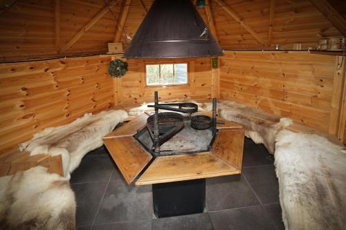 Χώρος καθιστικού στο Ferienhaus Kiebitz mit Sauna