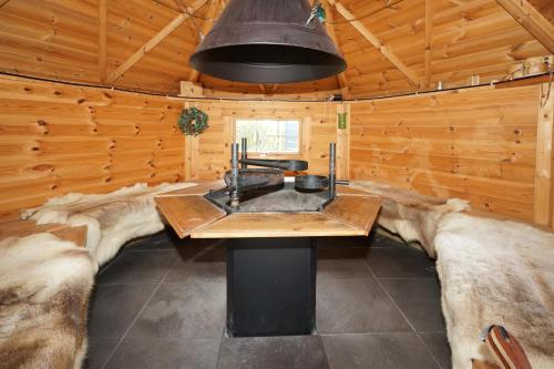 Χώρος καθιστικού στο Ferienhaus Kiebitz mit Sauna