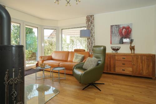 Χώρος καθιστικού στο Ferienhaus Kiebitz mit Sauna