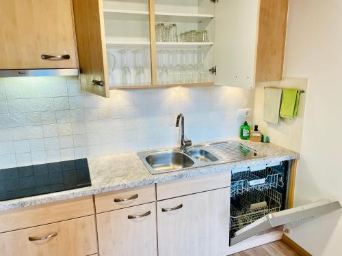 Kuchyň nebo kuchyňský kout v ubytování Chalet Bernardi Apartments