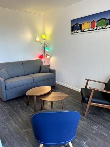 Χώρος καθιστικού στο Appartement studio vue mer