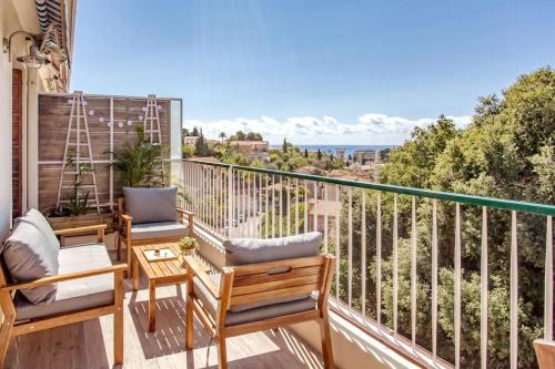 L36 Sea view terrace 10min walking to sea/Parking & AC
