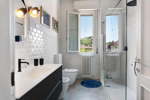 Koupelna v ubytování Casa Centro Laveno Mombello