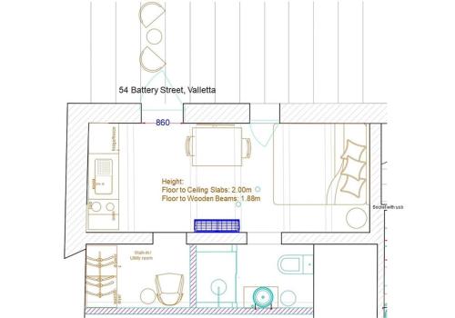 Κάτοψη του Salt 54 by Savynomad Harbour Residences Valletta