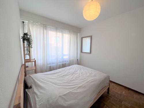 Postel nebo postele na pokoji v ubytování Appartement spacieux et lumineux aux Eaux-Vives