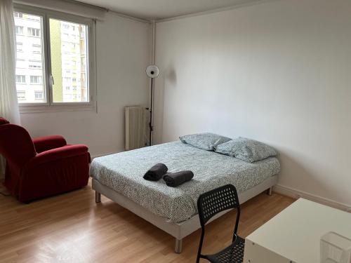 Posteľ alebo postele v izbe v ubytovaní Appartement T5 standing 104m2