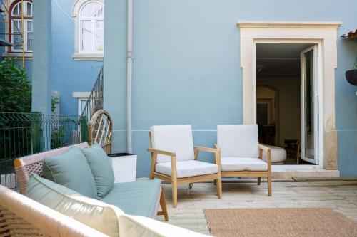 Zona de estar de Charming Apt in Historic House