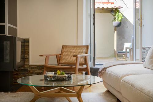 Zona de estar de Charming Apt in Historic House