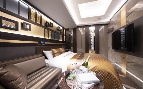 TV a/nebo společenská místnost v ubytování HOTEL KABUKI