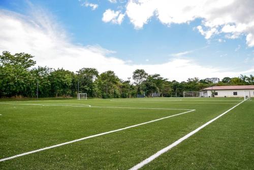 an empty soccer field with a goal at Laguna Lake House - Private Pool - Sleeps 12 - Elegant in Playa Blanca