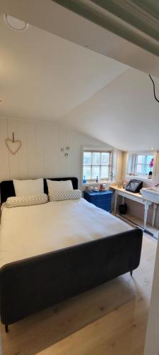 een slaapkamer met een groot bed in een kamer bij Boutique B&B Dolce Due in Assendelft