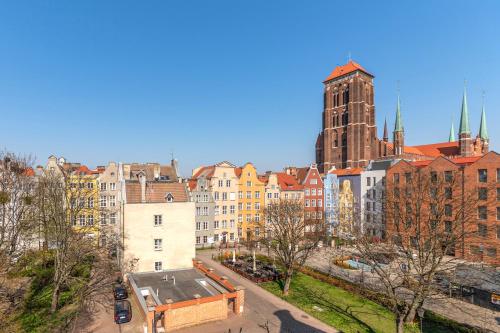 Výhľad na mesto Gdansk alebo výhľad na mesto priamo z apartmánu