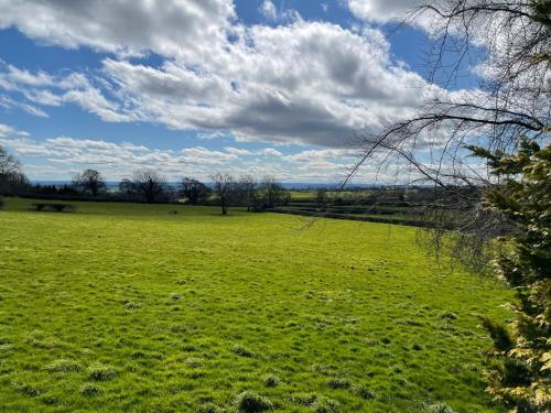 a field of green grass with a cloudy sky at The Dog & Partridge Country Inn in Ashbourne
