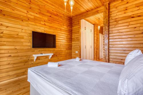 Televisyen dan/atau pusat hiburan di Villa Lucida - Kalkan Hills - Exclusive Villas with Private Pool and Majestic Sea Views