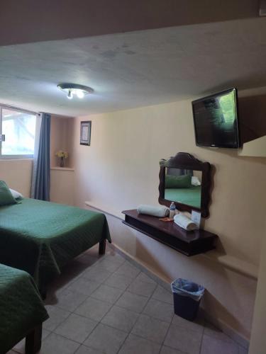 TV a/nebo společenská místnost v ubytování Hotel Rath