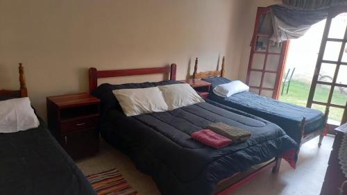 a bedroom with two twin beds and a ladder at ND nuestro destino in Cafayate