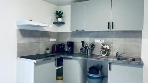 O bucătărie sau chicinetă la Jolie appartement 2 chambres 65m2 au centre ville