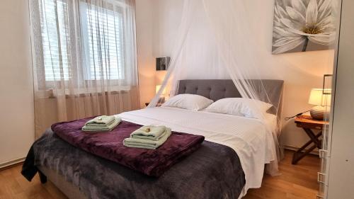 Voodi või voodid majutusasutuse Family-friendly apartments with swimming pool Sabunike, Zadar - 20179 toas