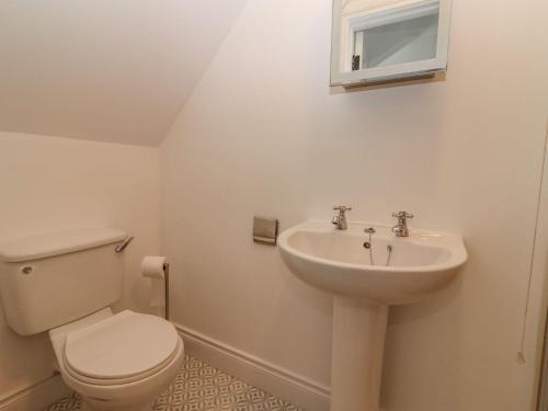 a bathroom with a toilet and a sink at The Artist's Barn in Limerick Junction