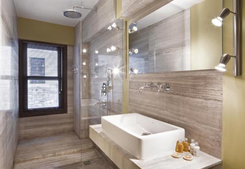 Koupelna v ubytování Hotel Ibrahim Pasha